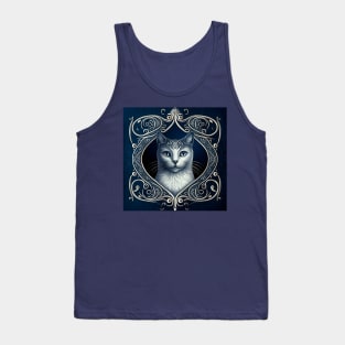 Victorian Kitty Portrait 2 Tank Top